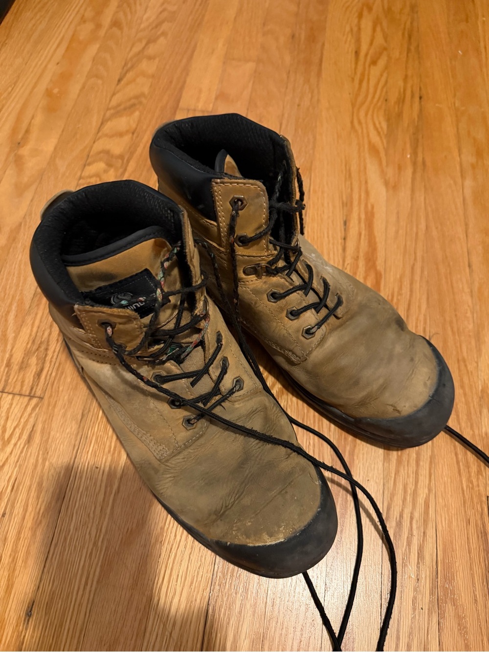 Men's Brown Work Boots - Comfortable Lace-Up Support